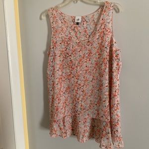 CAbi style#5032 Bella tiered tank floral blouse